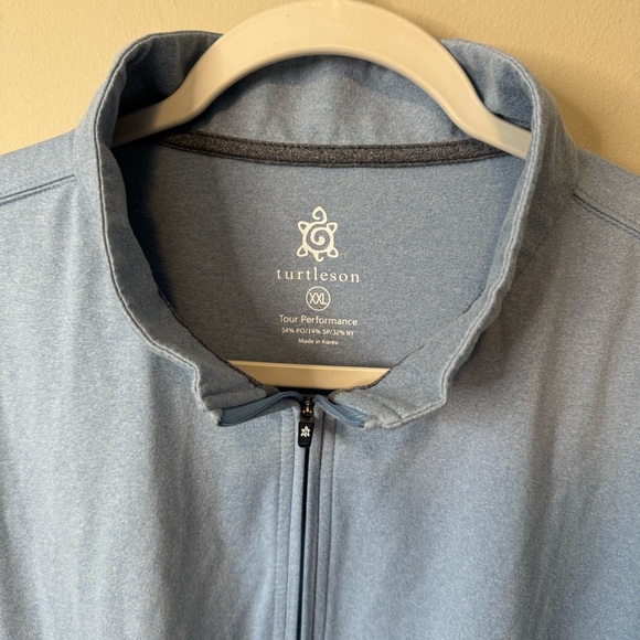 Turtleson Size XXL Siro Quarter-Zip Pullover in Blue - Picture 2 of 5